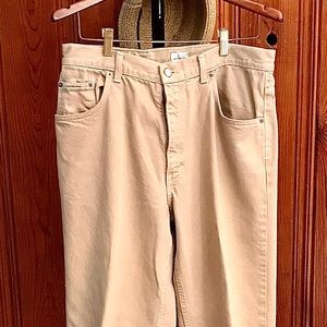 Beige Calvin Klein Jeans.